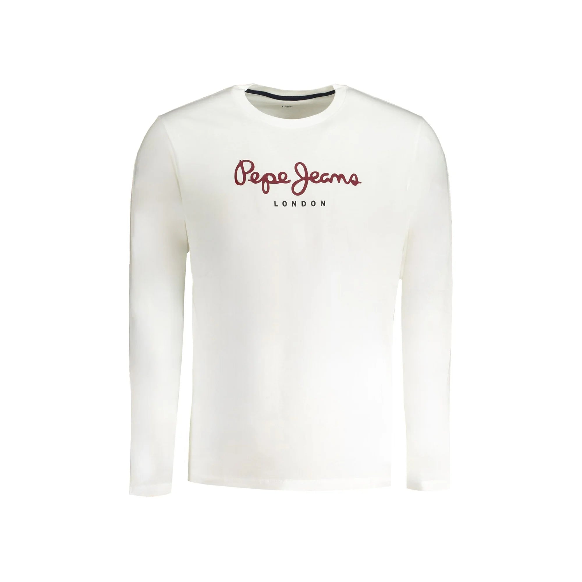 Pepe Jeans T-Shirt Maniche Lunghe Uomo Bianca Stampa Logo Bianco - foto prodotto